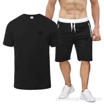 T-shirts och shorts sommaraktivkläder med kort ärm